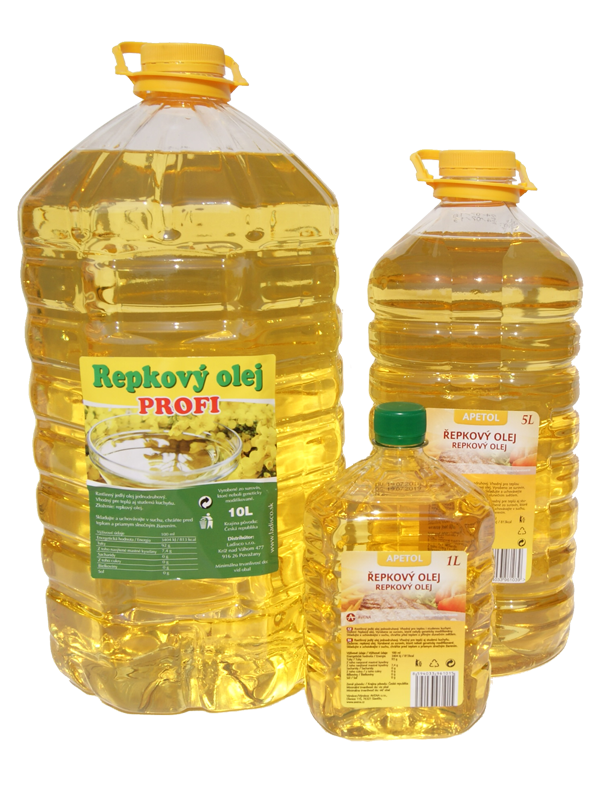 Repkový olej - dostupné balenia